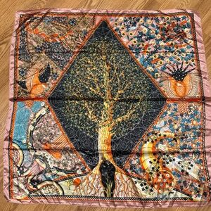 Tree of Life Polyester Screen Print‎ Scarf 35” Square